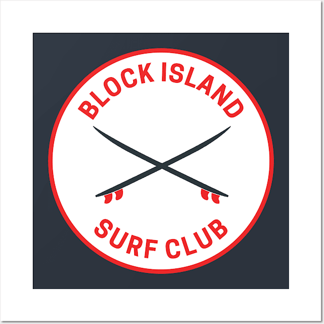 Vintage Block Island Rhode Island Surf Club Wall Art by fearcity